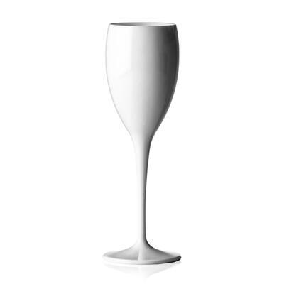 Plastová sklenice na sekt bílá - 170 ml